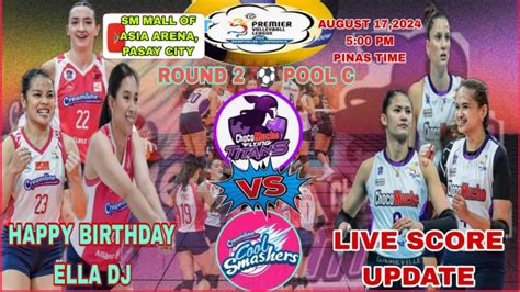 LIVE SCORE ! CREAMLINE COOL SMASHERS vs. CHOCO .